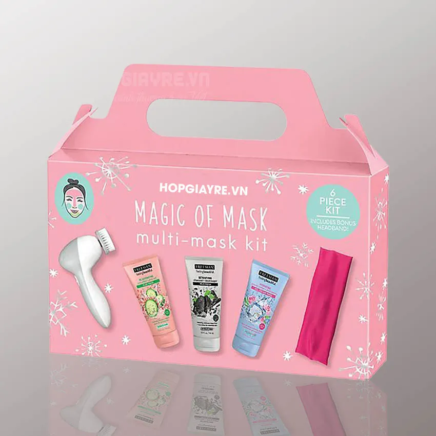 Hộp giấy mỹ phẩm đẹp bộ Kit đắp mặt