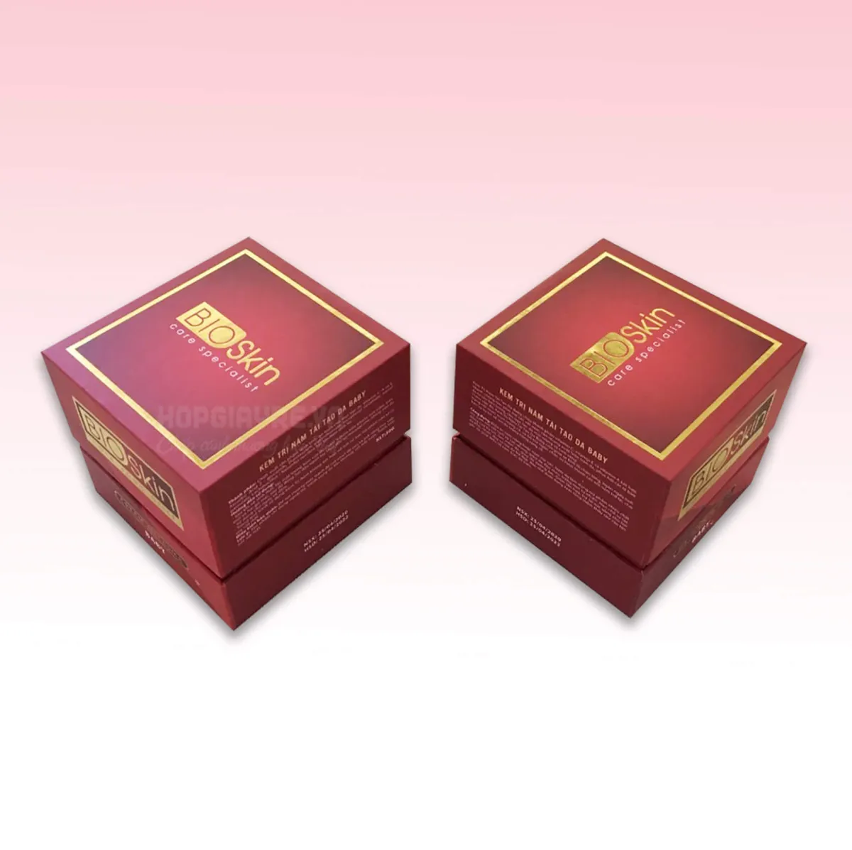 Hộp đựng mỹ phẩm kiểu nắp mở âm dương HCMP 0002 - hopgiayre.vn