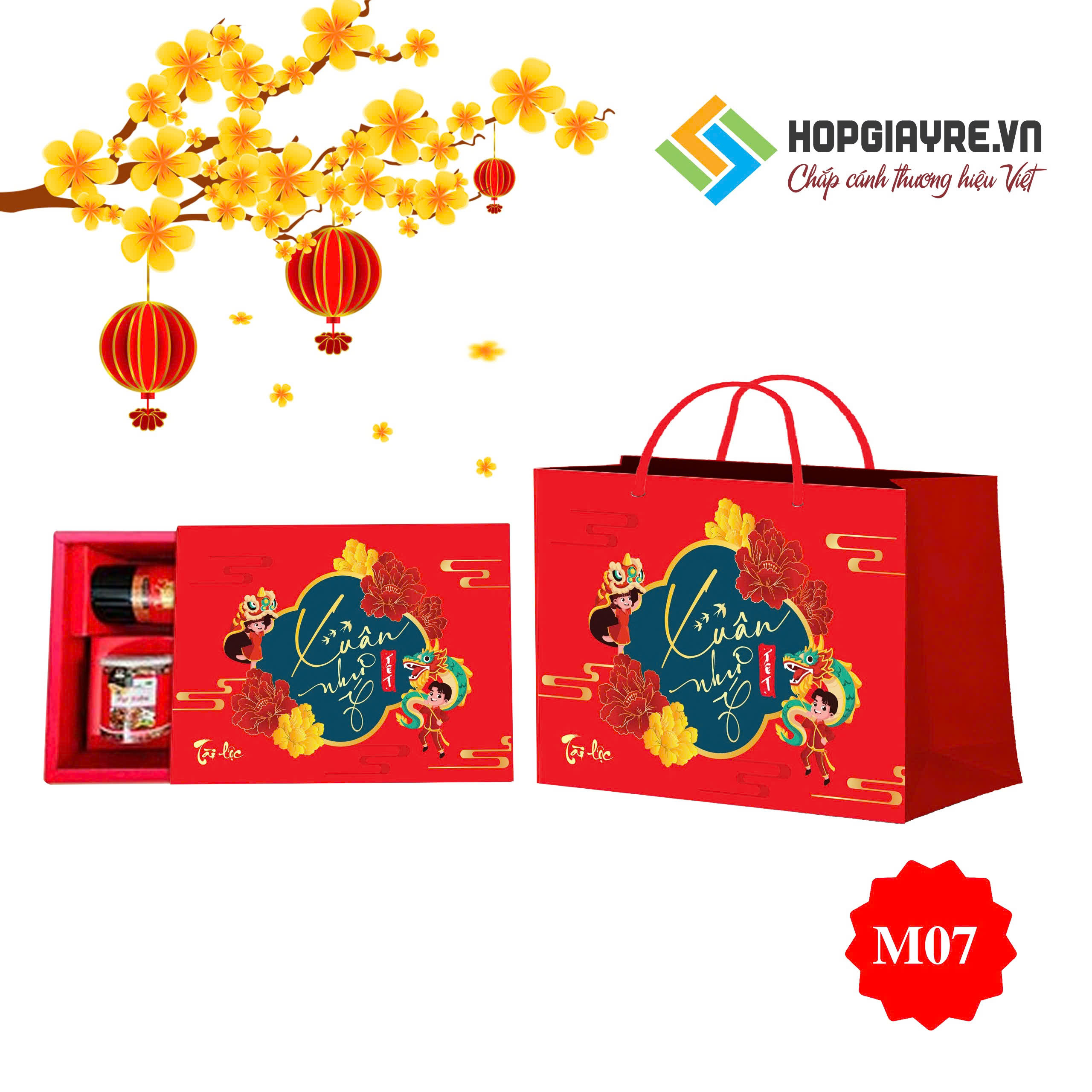 vỏ hộp quà tết M07